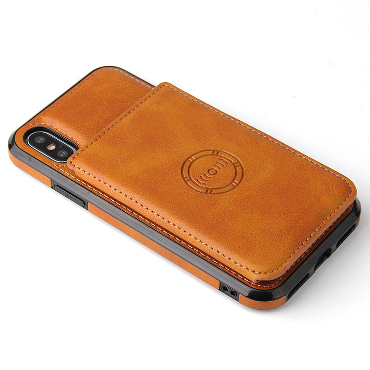 Card wallet leather case phone case - ZEYTONCART