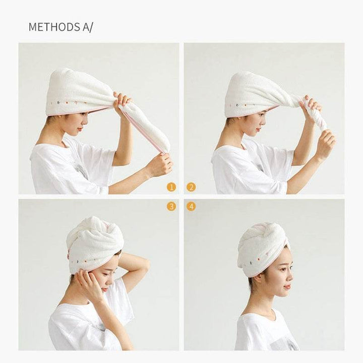 Hair Towel Absorbent Towel Shower Cap Hair Dryer Caps - ZEYTONCART