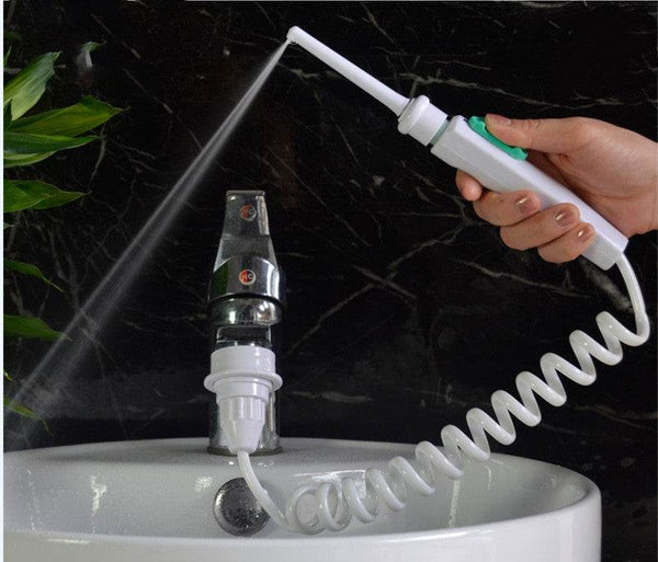 Faucet Irrigator 6 Jet Nozzles Portable Teeth Irrigators Water Jet Water Flosser Teeth Cleaning Tool - ZEYTONCART
