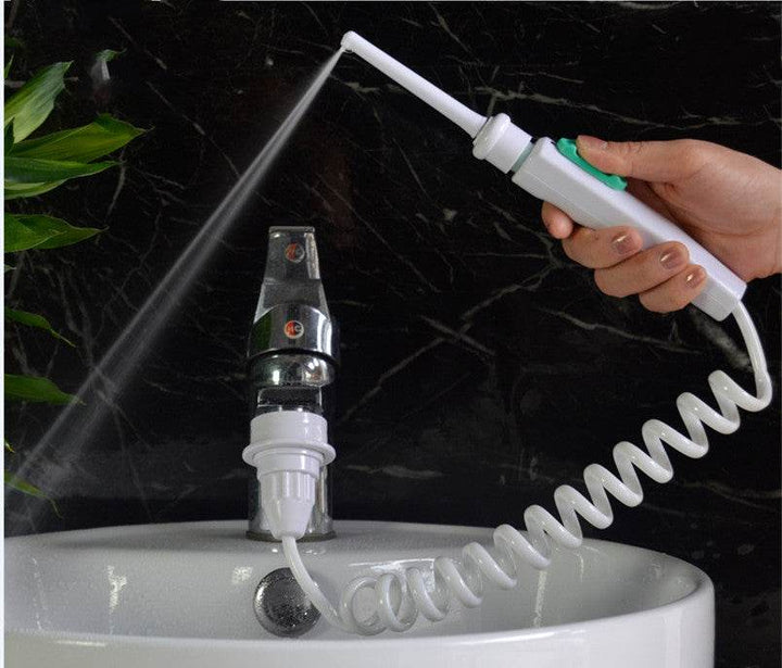 Faucet Irrigator 6 Jet Nozzles Portable Teeth Irrigators Water Jet Water Flosser Teeth Cleaning Tool - ZEYTONCART