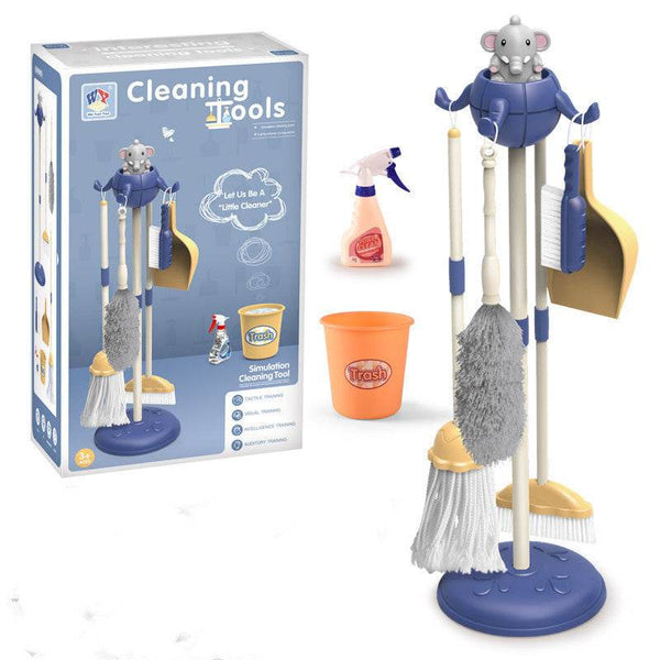 Kids Housework Tool Toys Plastic Cartoon Pretend Play Cleaning Broom Mop Brush Set Educational Toys For Children Gift - ZEYTONCART