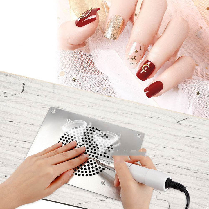 Desk Nail Dust Collector Nails Machine Tools Equipment Nail Pedicure Art Vacuum Cleaner with Collecting Bag - ZEYTONCART