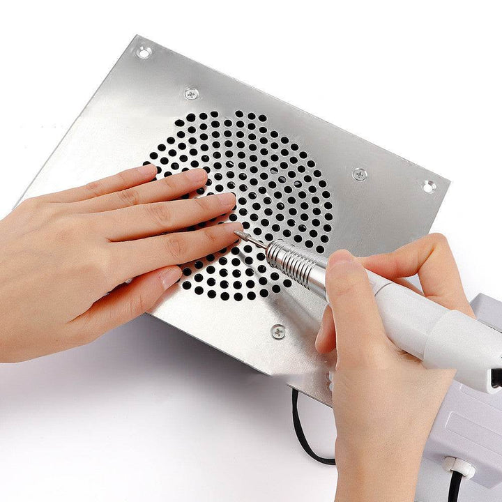 Desk Nail Dust Collector Nails Machine Tools Equipment Nail Pedicure Art Vacuum Cleaner with Collecting Bag - ZEYTONCART