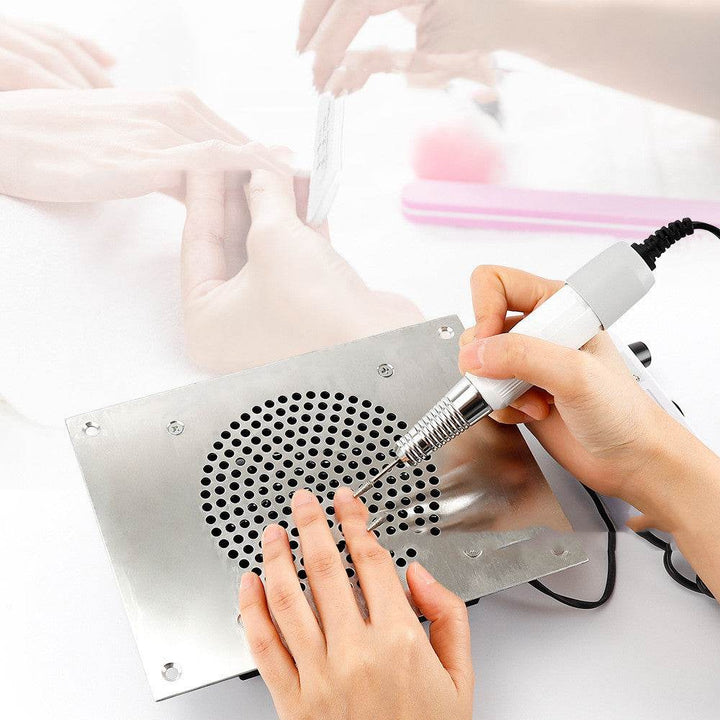 Desk Nail Dust Collector Nails Machine Tools Equipment Nail Pedicure Art Vacuum Cleaner with Collecting Bag - ZEYTONCART