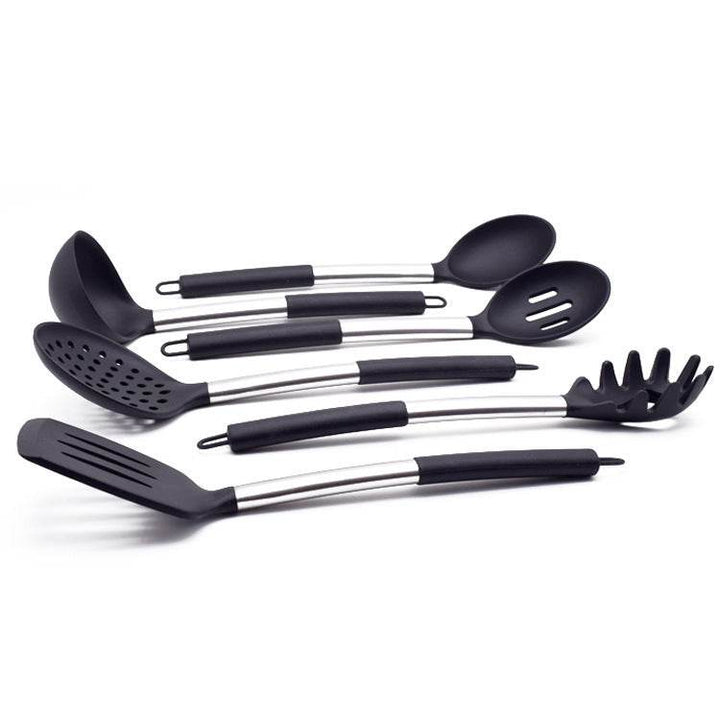 6-Piece Kitchen Utensils With Stainless Steel Silicone Tail Ring - ZEYTONCART