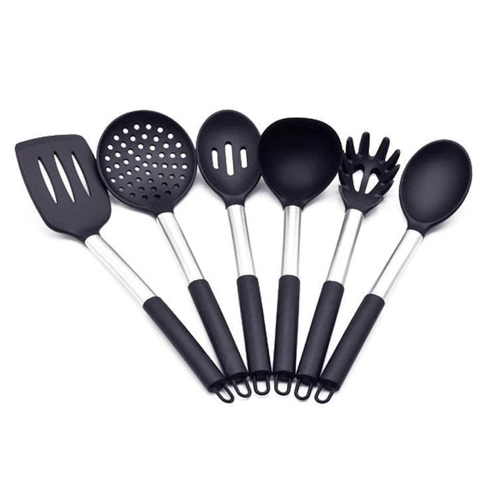 6-Piece Kitchen Utensils With Stainless Steel Silicone Tail Ring - ZEYTONCART