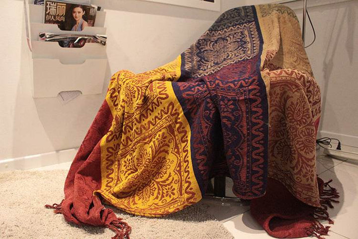 Blanket Sofa Blanket Fleece Blanket Plush Leisure Blanket Literary Cover Blanket - ZEYTONCART