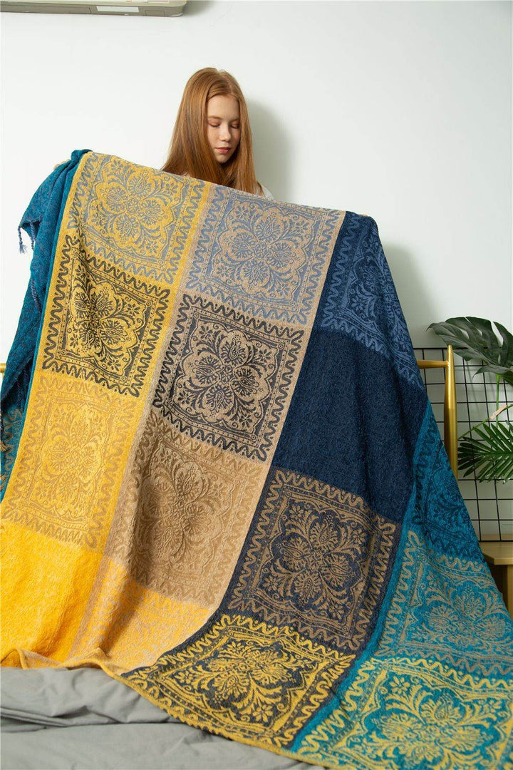 Blanket Sofa Blanket Fleece Blanket Plush Leisure Blanket Literary Cover Blanket - ZEYTONCART