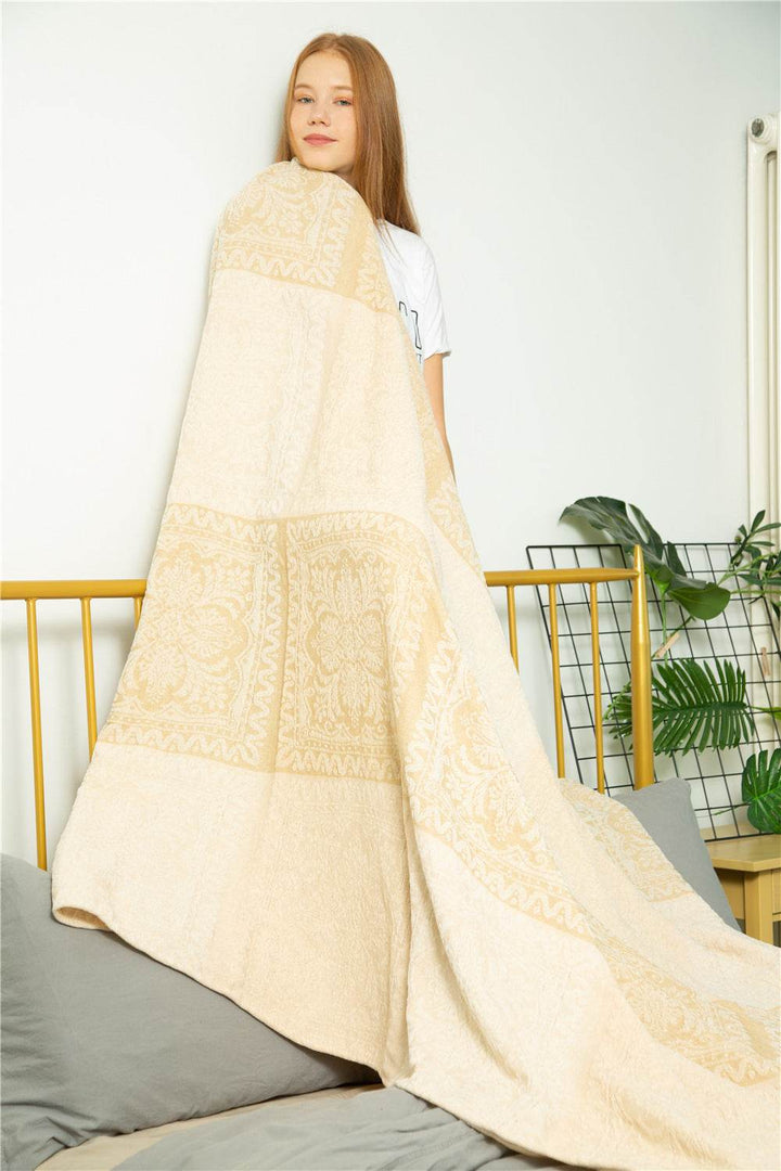 Blanket Sofa Blanket Fleece Blanket Plush Leisure Blanket Literary Cover Blanket - ZEYTONCART