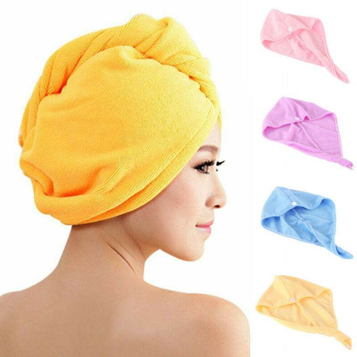 Microfiber Absorbent Dry Hair Cap Wiping Hair Towel Shower Cap - ZEYTONCART