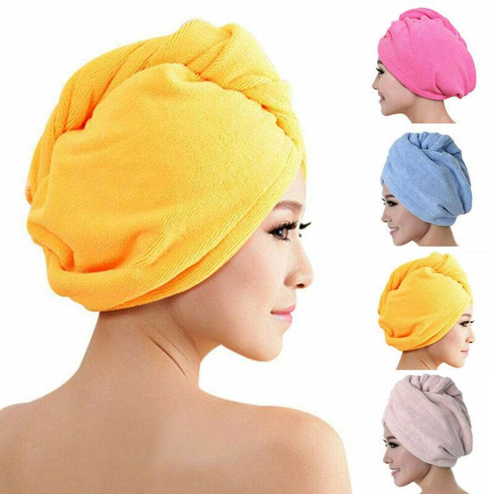 Microfiber Absorbent Dry Hair Cap Wiping Hair Towel Shower Cap - ZEYTONCART