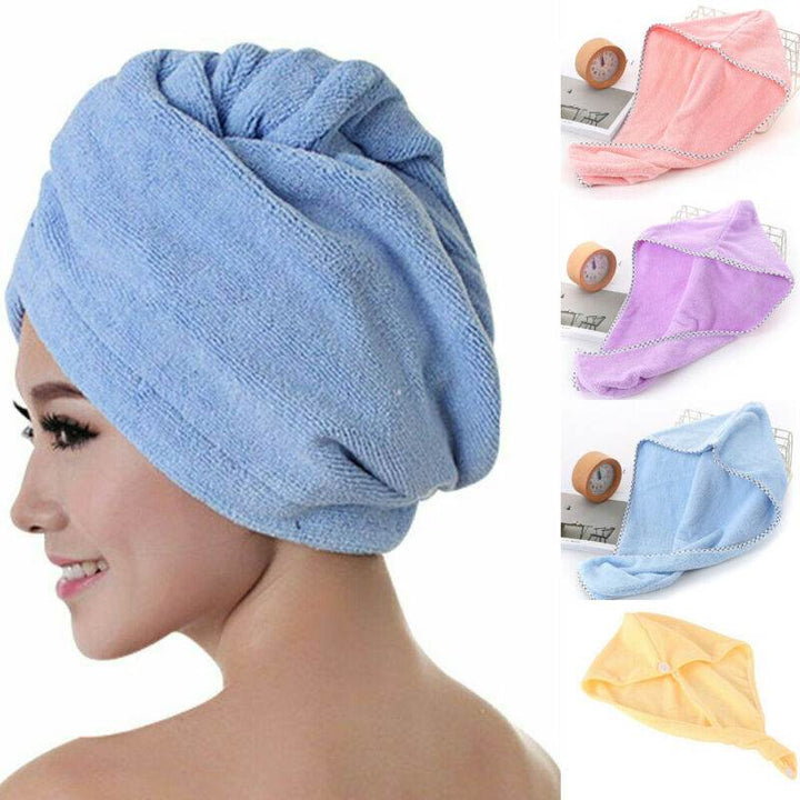 Microfiber Absorbent Dry Hair Cap Wiping Hair Towel Shower Cap - ZEYTONCART