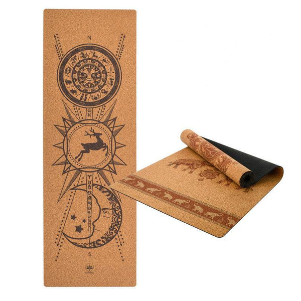 Natural Rubber Yoga Mat Cork Yoga Mat - ZEYTONCART