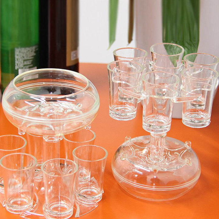 Automatic Diversion Of Six Transparent Wine Dispensers - ZEYTONCART