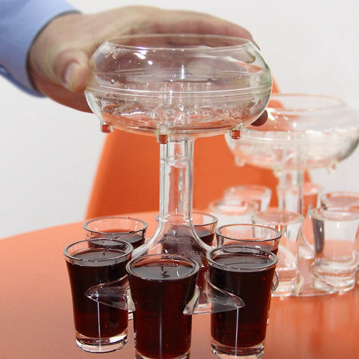 Automatic Diversion Of Six Transparent Wine Dispensers - ZEYTONCART