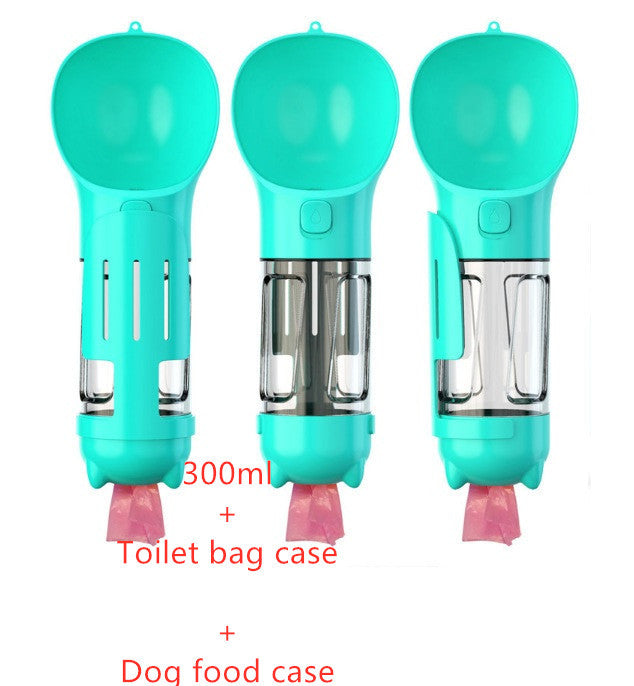 Pet Water Bottle Feeder Bowl Garbage Bag Storage Portable Pet Outdoor Travel 3 In 1 Dog Water Bottle - ZEYTONCART