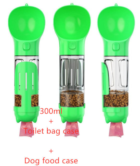 Pet Water Bottle Feeder Bowl Garbage Bag Storage Portable Pet Outdoor Travel 3 In 1 Dog Water Bottle - ZEYTONCART
