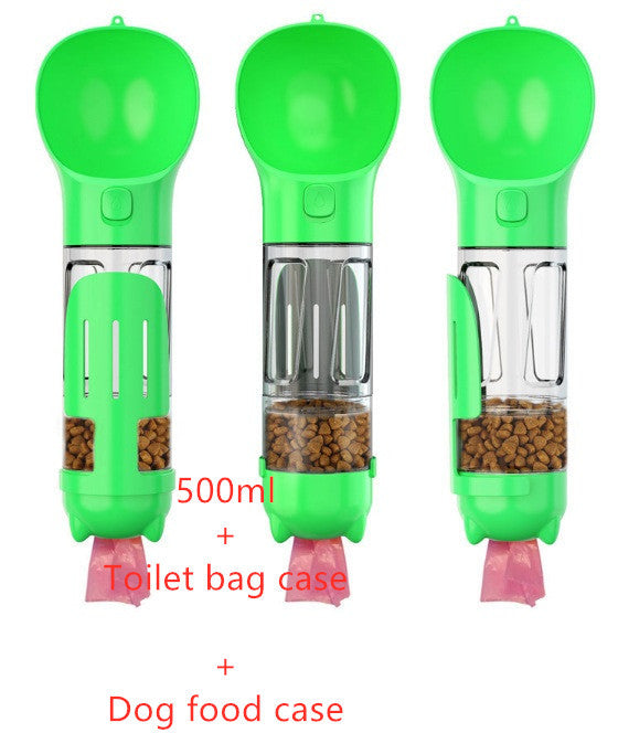 Pet Water Bottle Feeder Bowl Garbage Bag Storage Portable Pet Outdoor Travel 3 In 1 Dog Water Bottle - ZEYTONCART