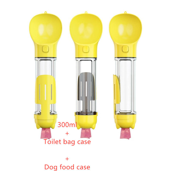 Pet Water Bottle Feeder Bowl Garbage Bag Storage Portable Pet Outdoor Travel 3 In 1 Dog Water Bottle - ZEYTONCART