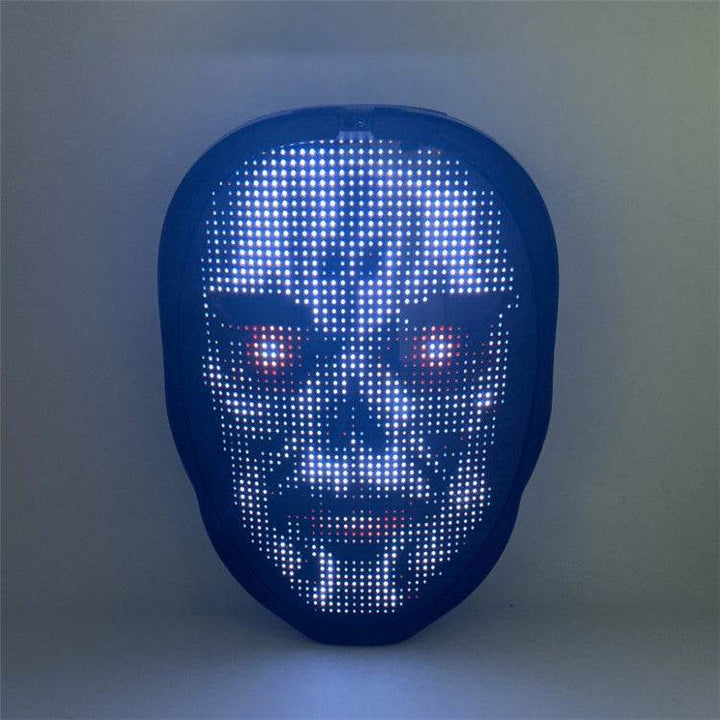 New Arrival LED Mask Face-changing Glowing Mask APP Control DIY Shining Mask for Holiday DJ Party Carnival - ZEYTONCART