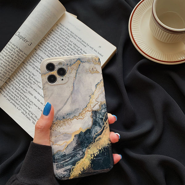 Compatible with Apple , Glitter Marble Apple Phone Case - ZEYTONCART