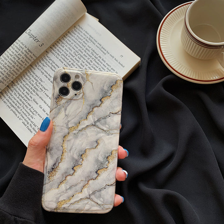 Compatible with Apple , Glitter Marble Apple Phone Case - ZEYTONCART