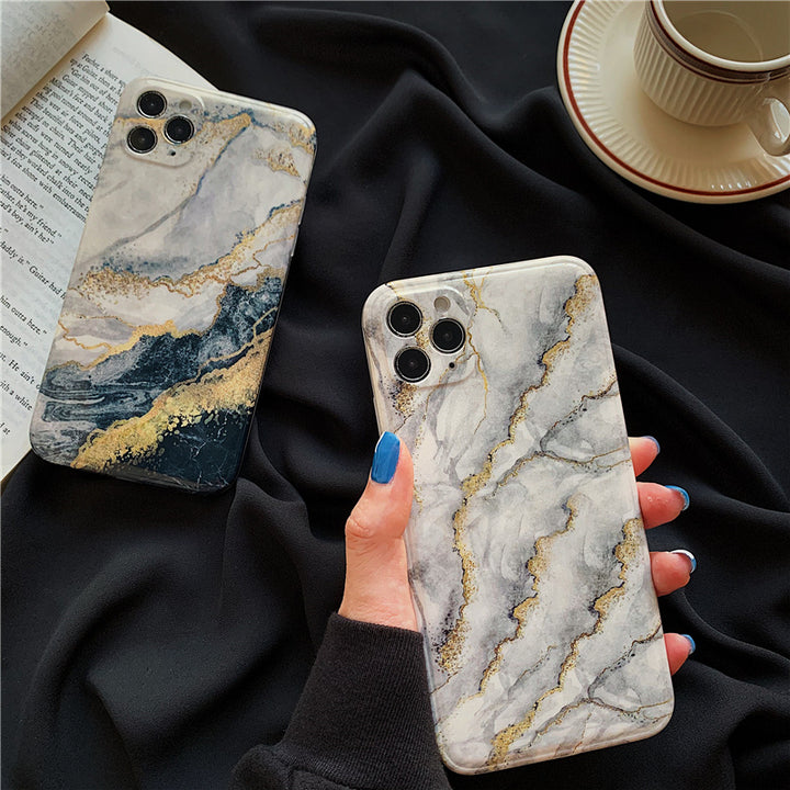 Compatible with Apple , Glitter Marble Apple Phone Case - ZEYTONCART