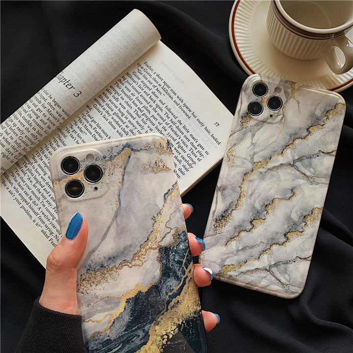 Compatible with Apple , Glitter Marble Apple Phone Case - ZEYTONCART