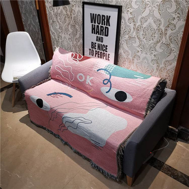 Leisure Blanket Line Blanket Creative Personality Art Blanket Cover Blanket Sofa Blanket - ZEYTONCART