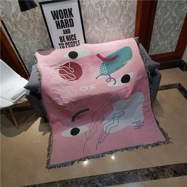 Leisure Blanket Line Blanket Creative Personality Art Blanket Cover Blanket Sofa Blanket - ZEYTONCART