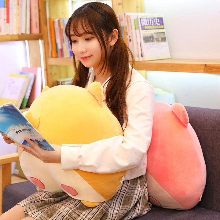 Cute corgis Dog Butt Plush Pillow Stuffed Cartoon Animals Cat Tail Pink Ass Egg Piggy Buttoms Chair Seat Cushion Gift For Kids - ZEYTONCART