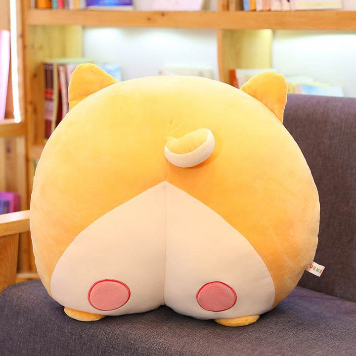 Cute corgis Dog Butt Plush Pillow Stuffed Cartoon Animals Cat Tail Pink Ass Egg Piggy Buttoms Chair Seat Cushion Gift For Kids - ZEYTONCART