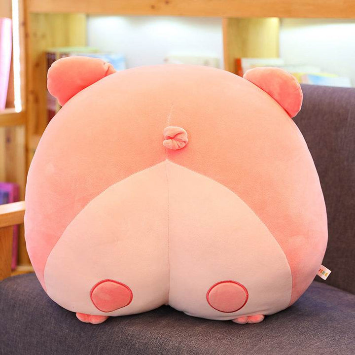 Cute corgis Dog Butt Plush Pillow Stuffed Cartoon Animals Cat Tail Pink Ass Egg Piggy Buttoms Chair Seat Cushion Gift For Kids - ZEYTONCART