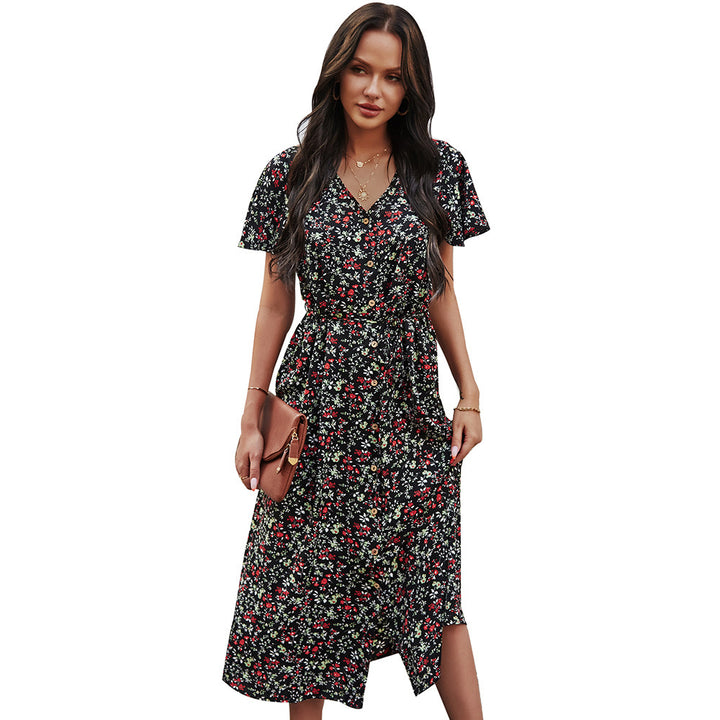 Women's Retro Floral Floral Sexy Long Dress - ZEYTONCART