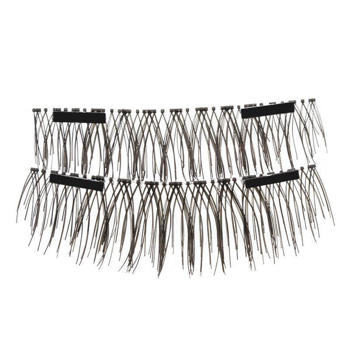 Three Magnetic Glue-Free Magnetic Eyelashes Small Round Box Magnet False Eyelashes - ZEYTONCART