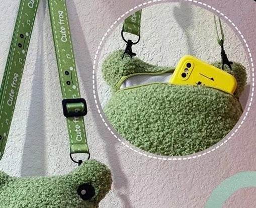 Cute Frog Plush Toys Stuffed Animals Doll CrossBody - ZEYTONCART