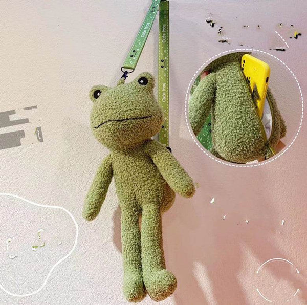 Cute Frog Plush Toys Stuffed Animals Doll CrossBody - ZEYTONCART