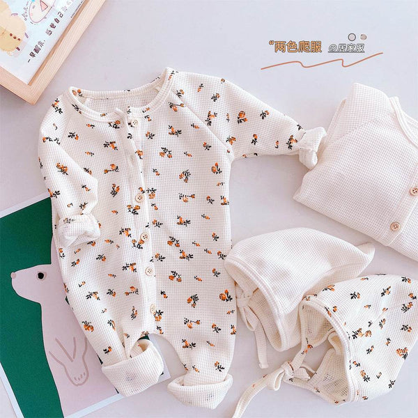 MILANCEL Summer New Baby Clothes Knitted Long Sleeves Toddle Romper Simple Casual Infant Outfit - ZEYTONCART