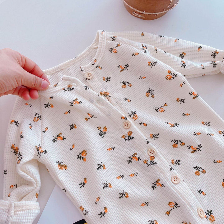 MILANCEL Summer New Baby Clothes Knitted Long Sleeves Toddle Romper Simple Casual Infant Outfit - ZEYTONCART