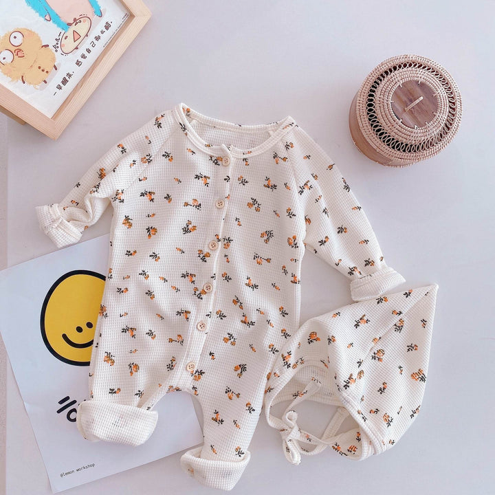 MILANCEL Summer New Baby Clothes Knitted Long Sleeves Toddle Romper Simple Casual Infant Outfit - ZEYTONCART