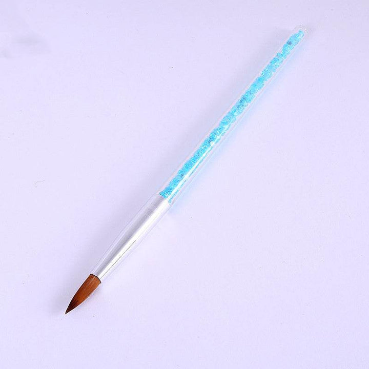Set Of 6 Blue Transparent Crystal Pens With Diamonds - ZEYTONCART