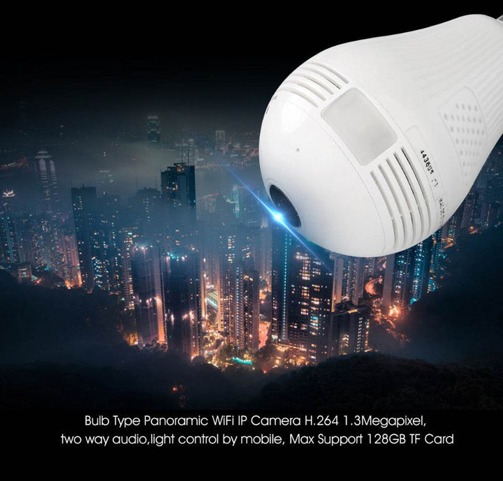 Bulb Camera Lcsee Cctv Security Ip Wireles VR 360 Cameras - ZEYTONCART