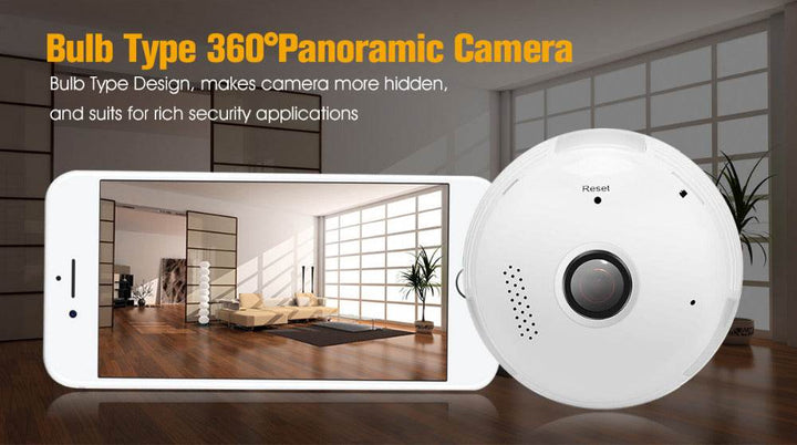 Bulb Camera Lcsee Cctv Security Ip Wireles VR 360 Cameras - ZEYTONCART
