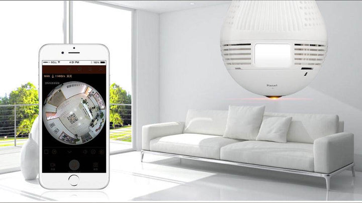 Bulb Camera Lcsee Cctv Security Ip Wireles VR 360 Cameras - ZEYTONCART