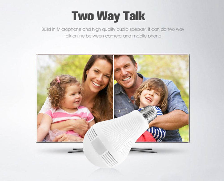 Bulb Camera Lcsee Cctv Security Ip Wireles VR 360 Cameras - ZEYTONCART
