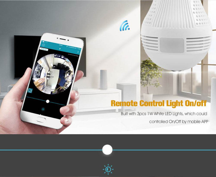 Bulb Camera Lcsee Cctv Security Ip Wireles VR 360 Cameras - ZEYTONCART