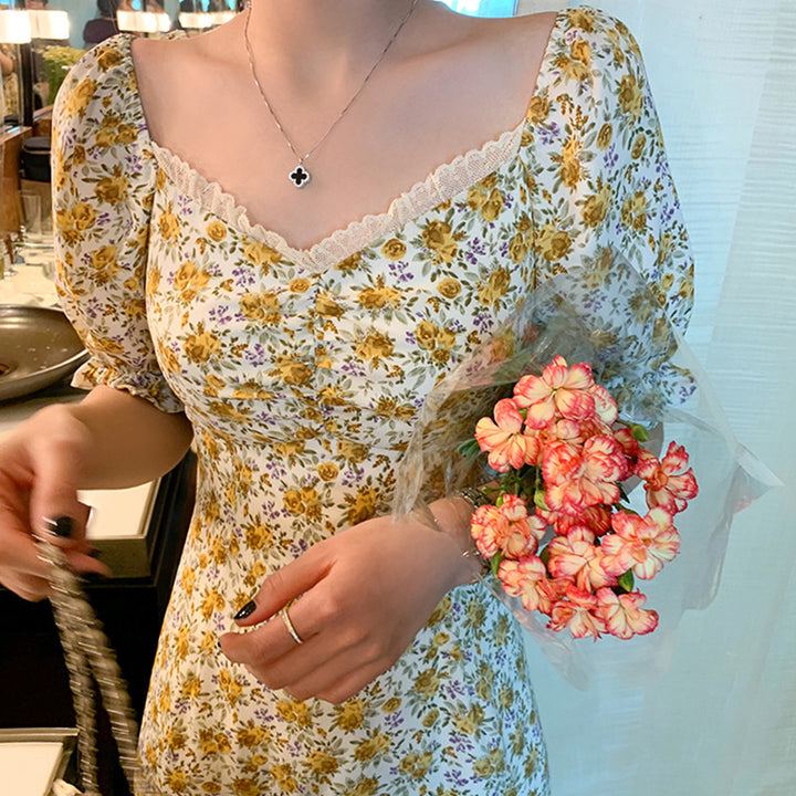 Chiffon Floral Dress - ZEYTONCART