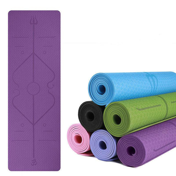 Yoga Mat Two-Color 6Mm Posture Line Yoga Mat Fitness Mat - ZEYTONCART