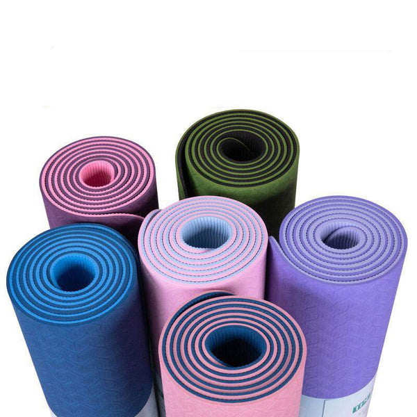 Yoga Mat Two-Color 6Mm Posture Line Yoga Mat Fitness Mat - ZEYTONCART