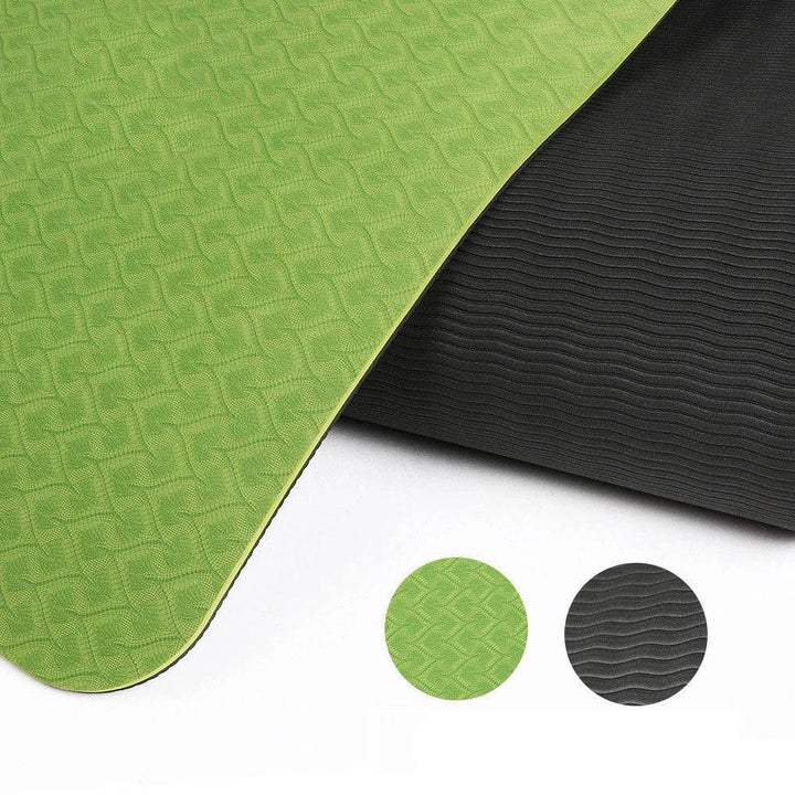 Yoga Mat Two-Color 6Mm Posture Line Yoga Mat Fitness Mat - ZEYTONCART